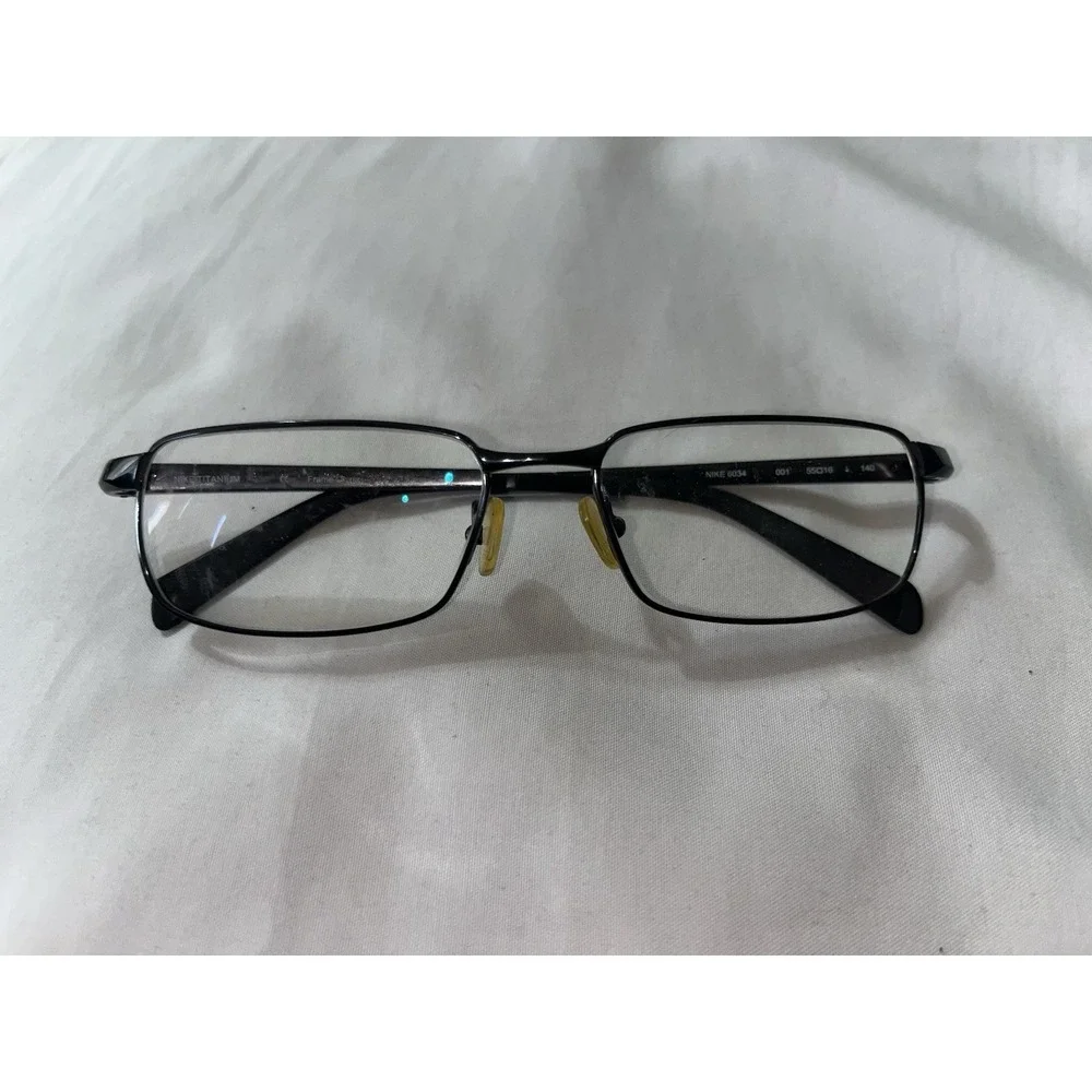 Nike Eyeglasses Frames Only, NIKE 6034 001, 55-16-140, Gray/Black, Titanium